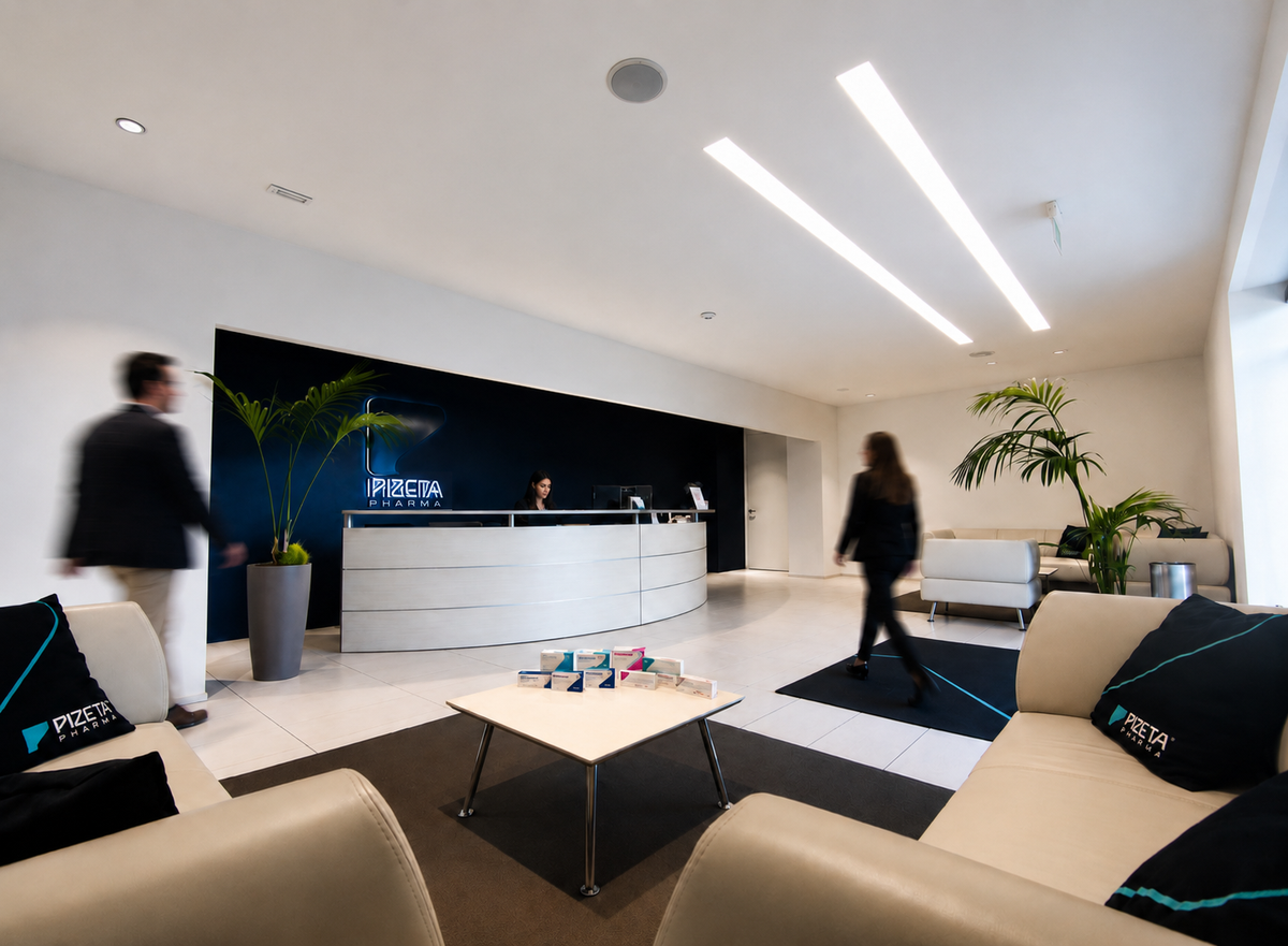 Reception della sede Pizeta Pharma a Ponte San Giovanni